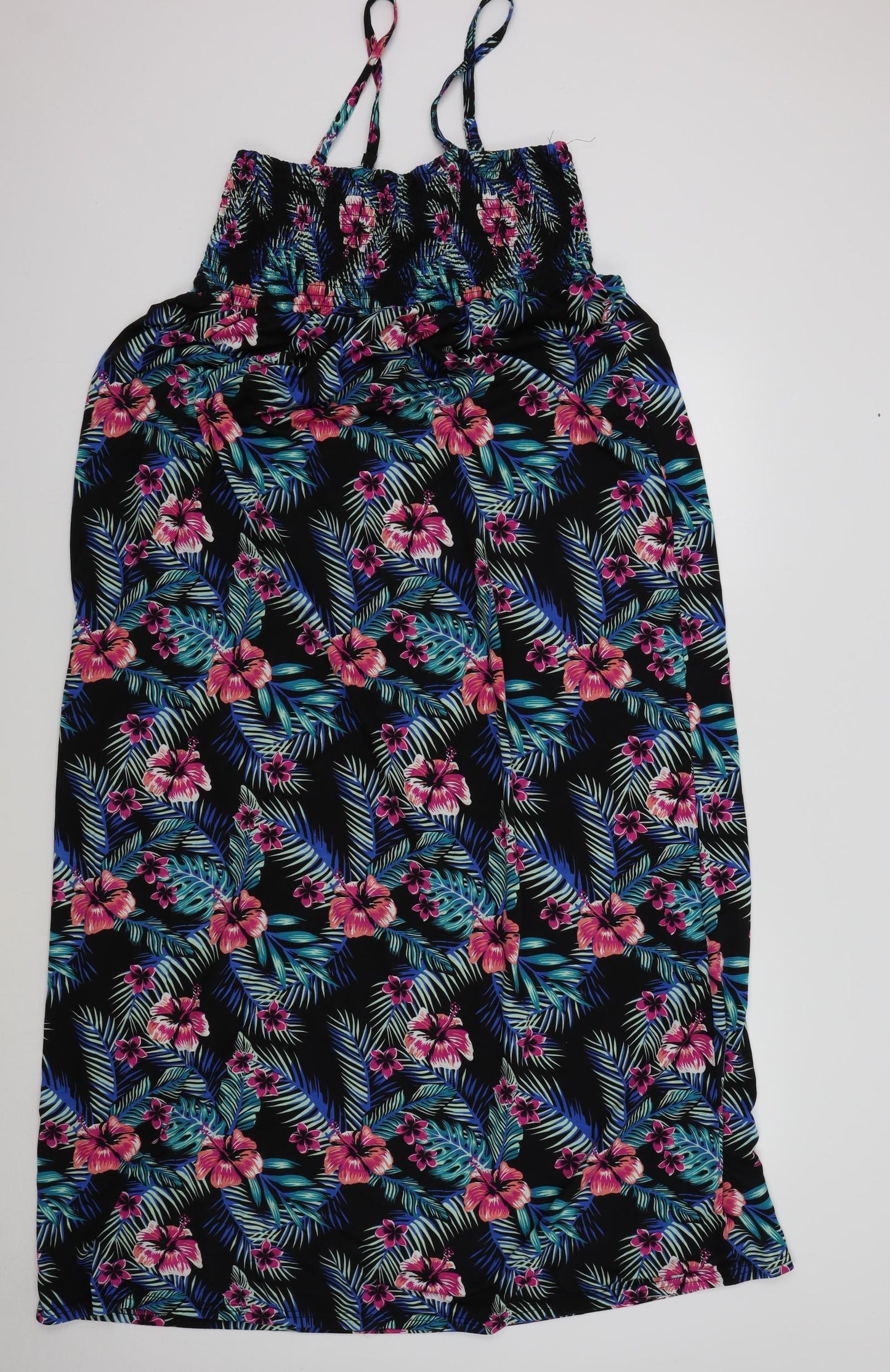 B.YOU Womens Black Floral  Fit & Flare  Size 16