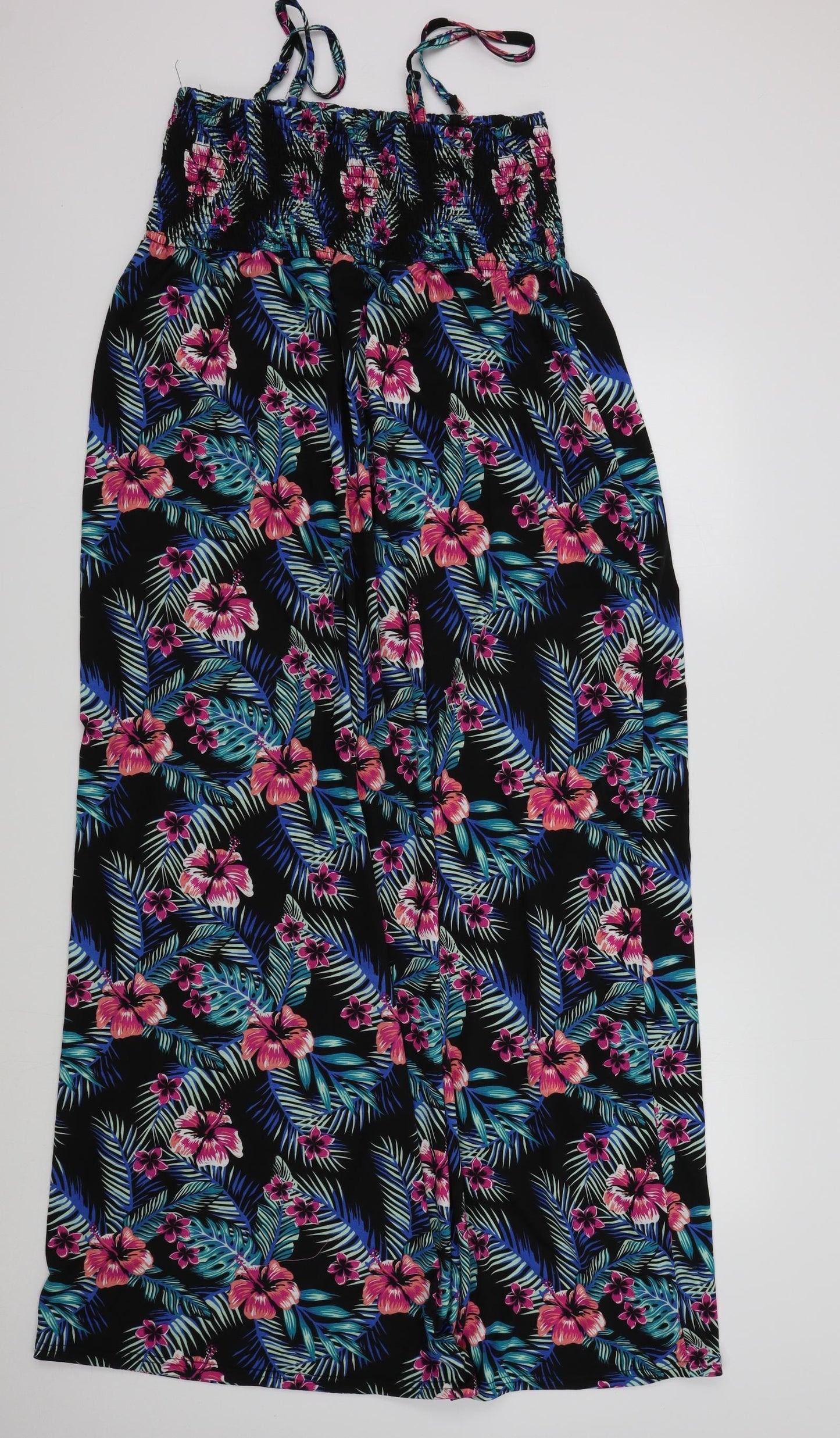 B.YOU Womens Black Floral  Fit & Flare  Size 16