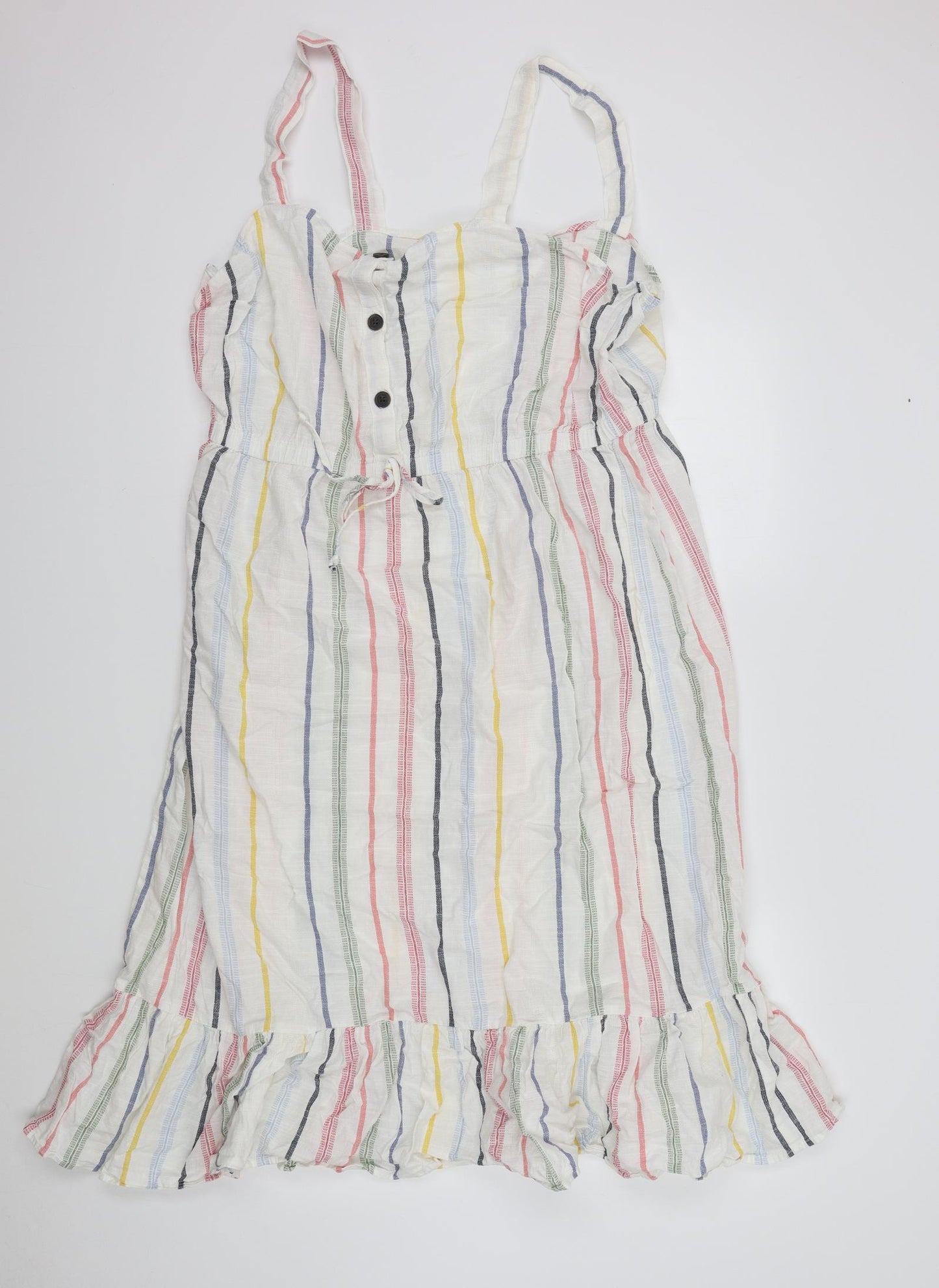 Papaya Womens White Striped  Fit & Flare  Size 20