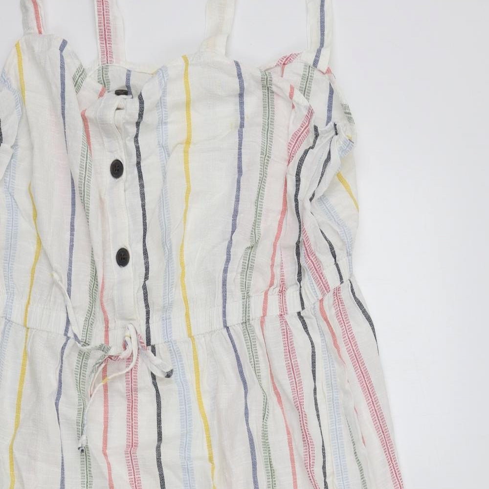 Papaya Womens White Striped  Fit & Flare  Size 20