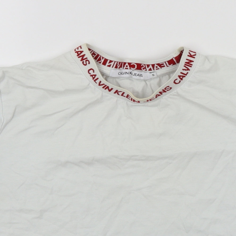 Calvin Klein Womens White   Basic T-Shirt Size S