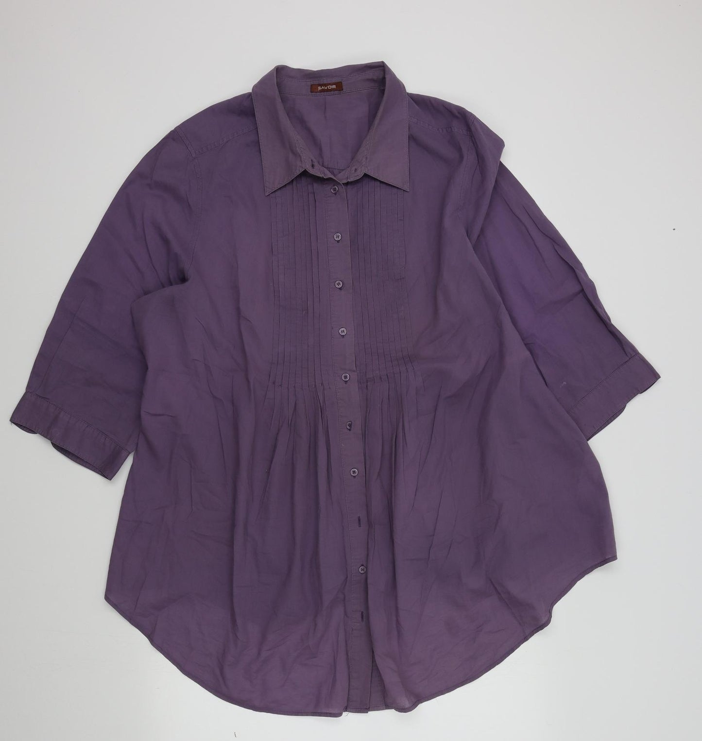 Savoir Womens Pink Colourblock  Basic Blouse Size L