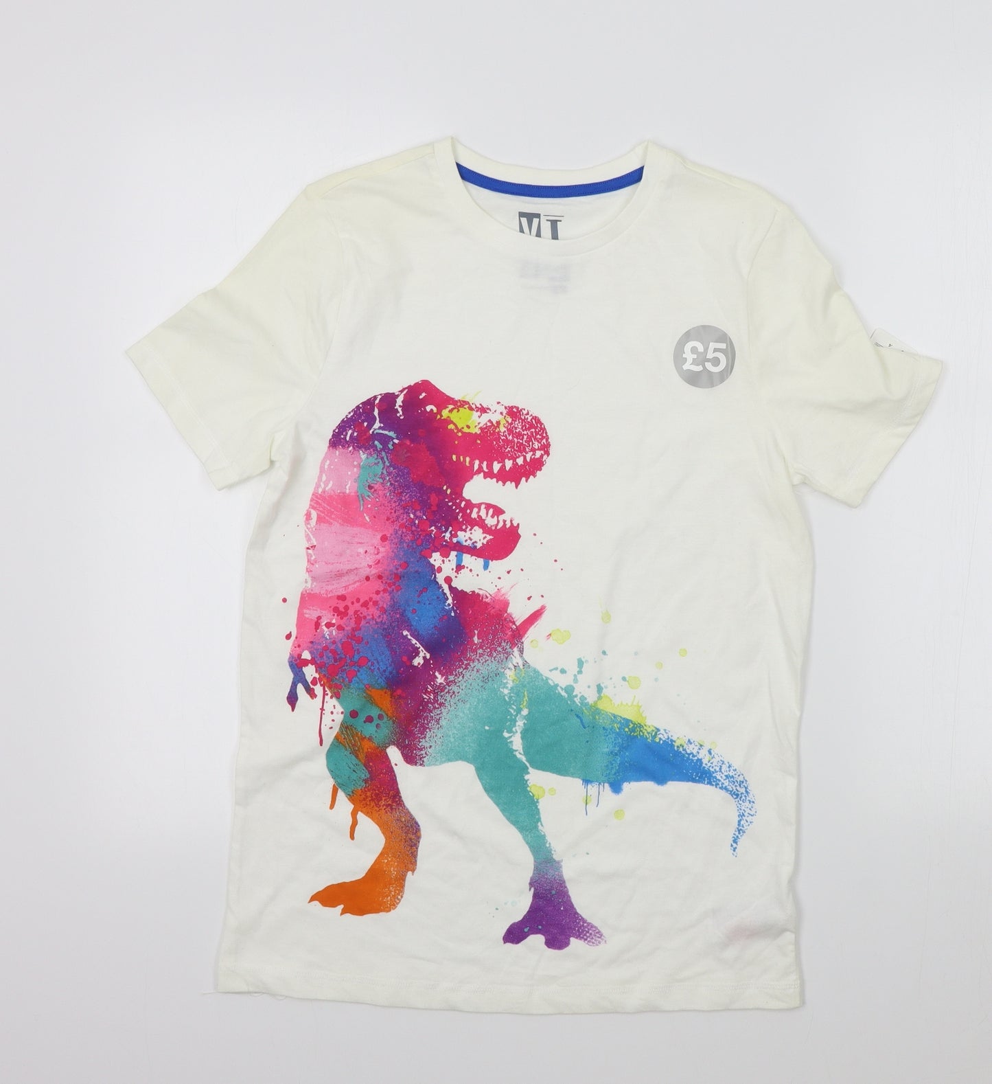 F&F Girls White   Basic T-Shirt Size 12-13 Years