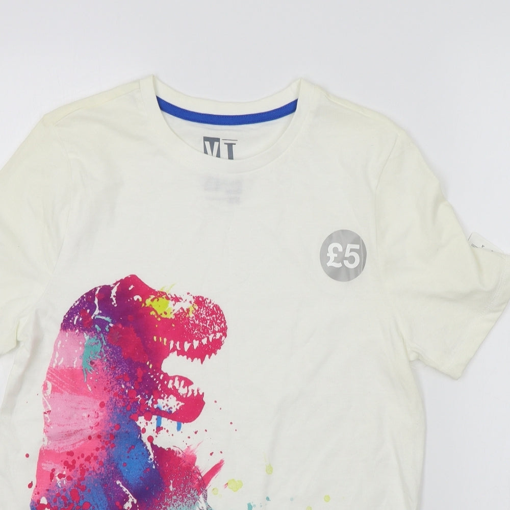 F&F Girls White   Basic T-Shirt Size 12-13 Years