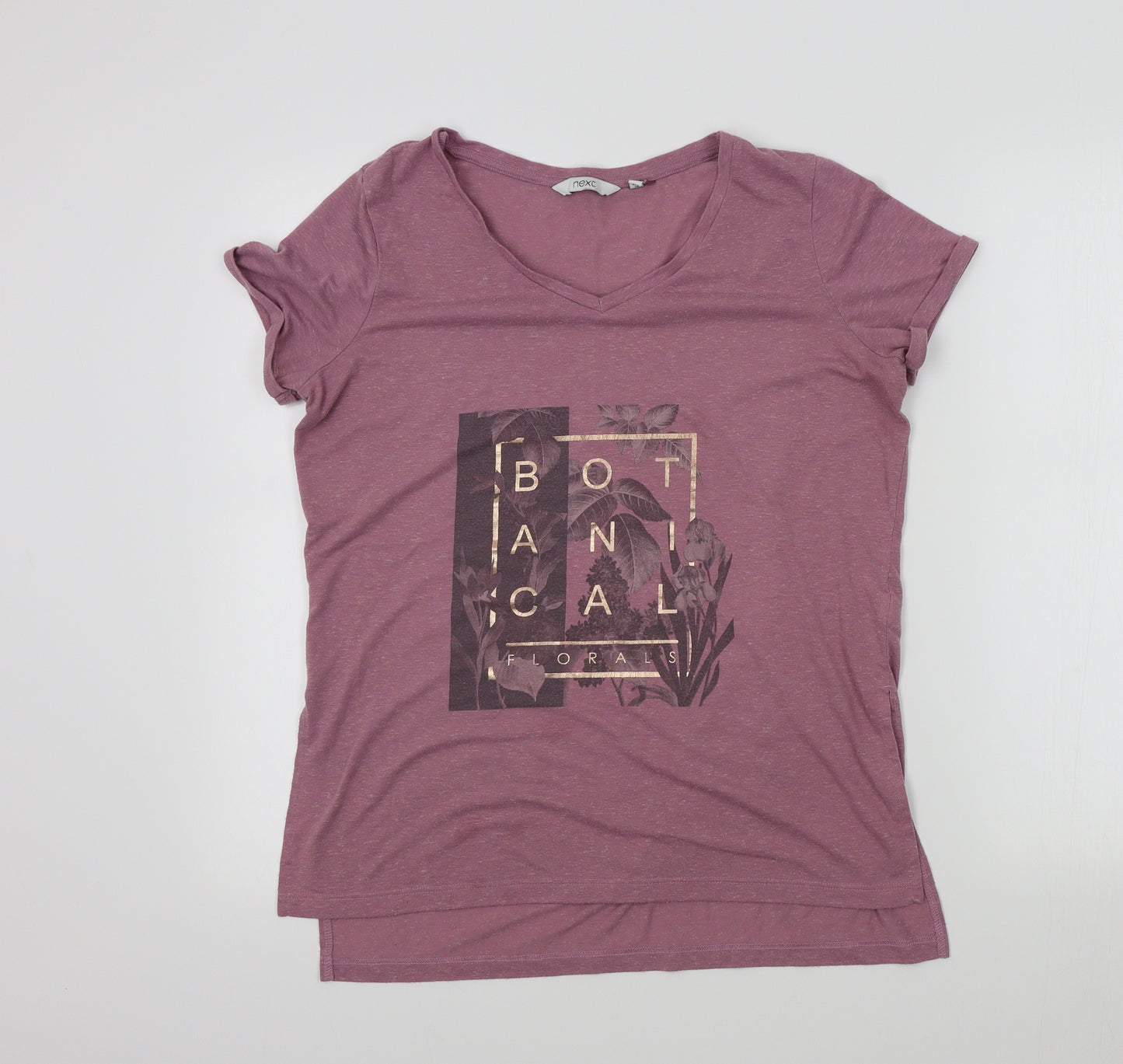 NEXT Womens Purple Colourblock  Basic T-Shirt Size 10