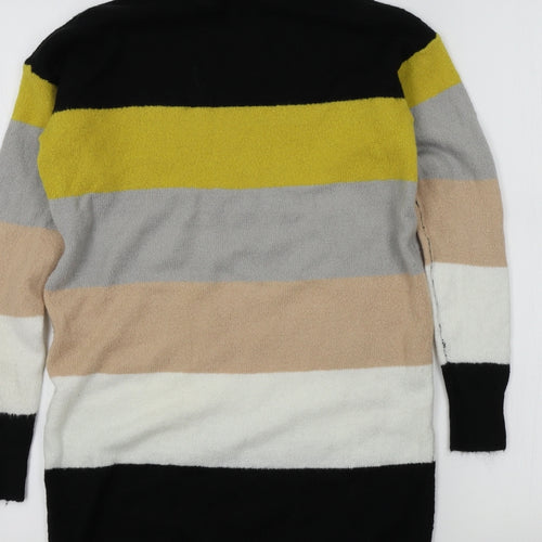 Select Womens Black Striped  Pullover Jumper Size 8