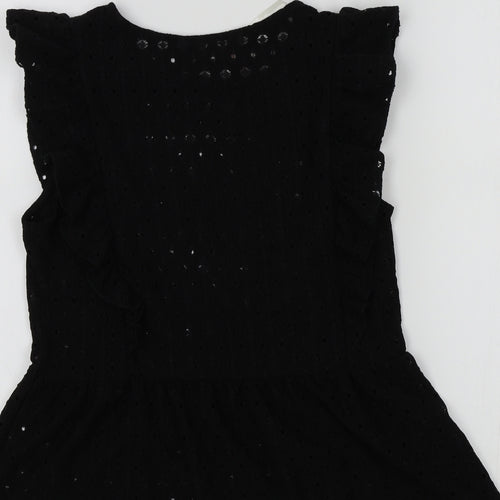 F&F Womens Black Colourblock  Basic Blouse Size 8