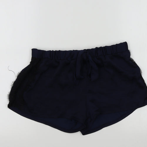 love to lounge Womens Blue Solid  Kimono Pyjama Pants Size M