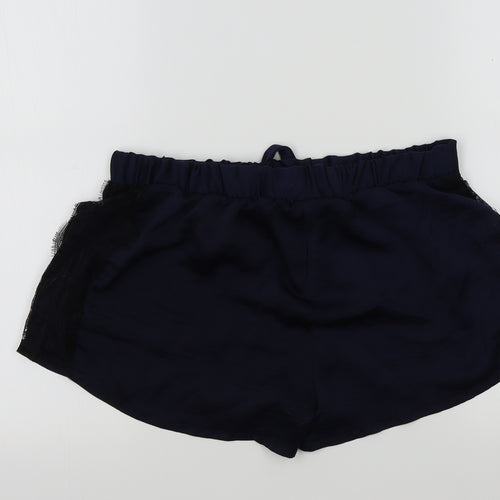 love to lounge Womens Blue Solid  Kimono Pyjama Pants Size M