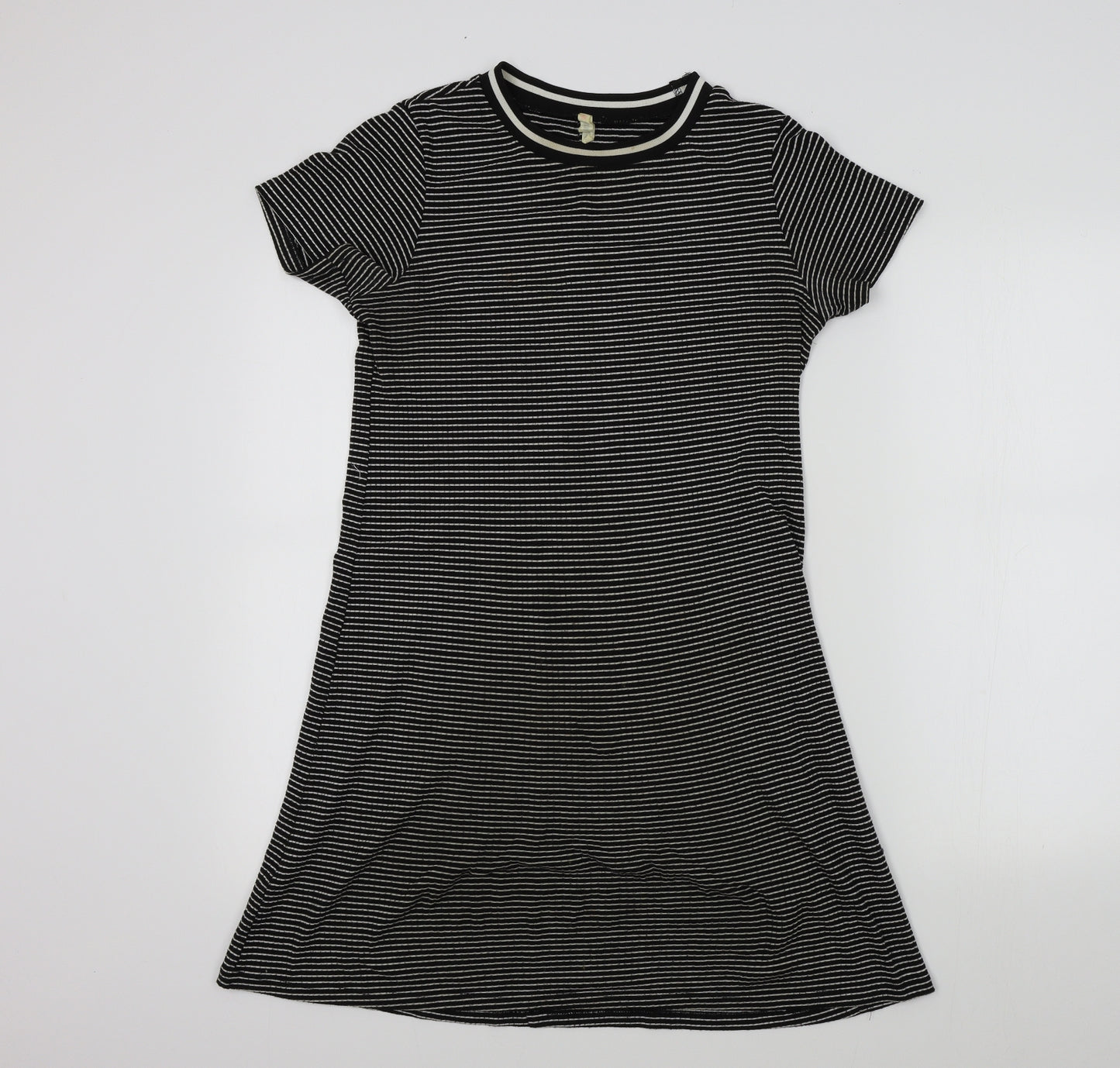 YD Girls Black Striped  A-Line  Size 12-13 Years
