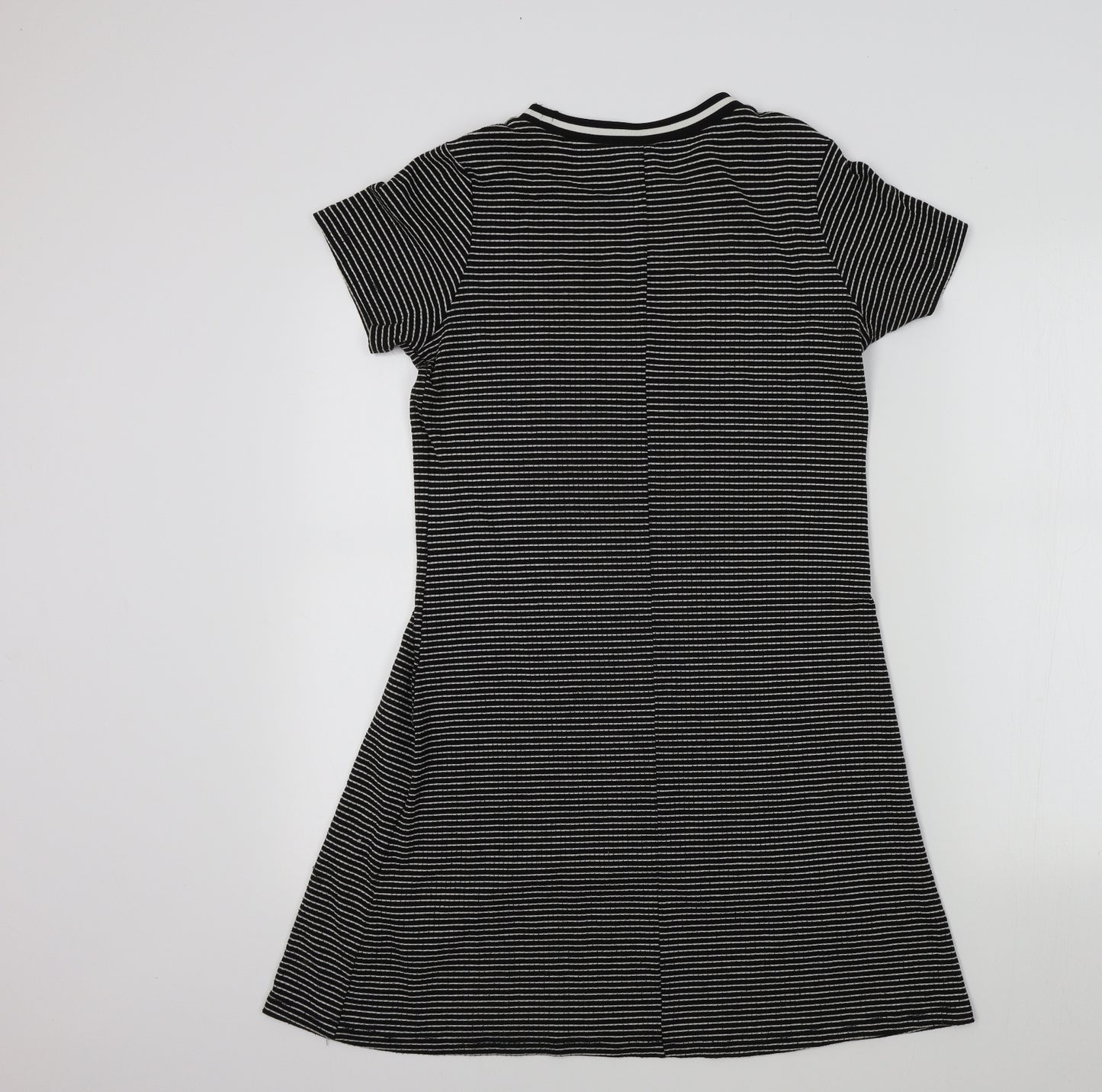 YD Girls Black Striped  A-Line  Size 12-13 Years