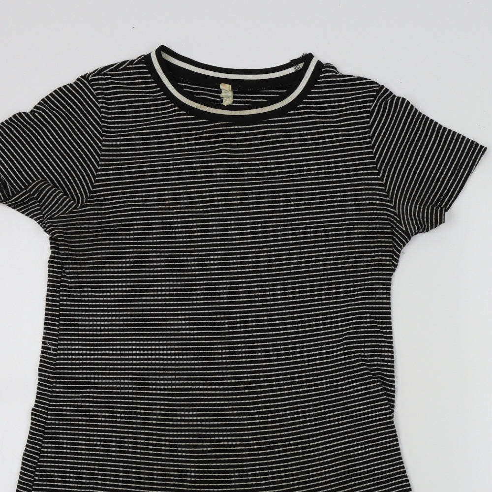 YD Girls Black Striped  A-Line  Size 12-13 Years