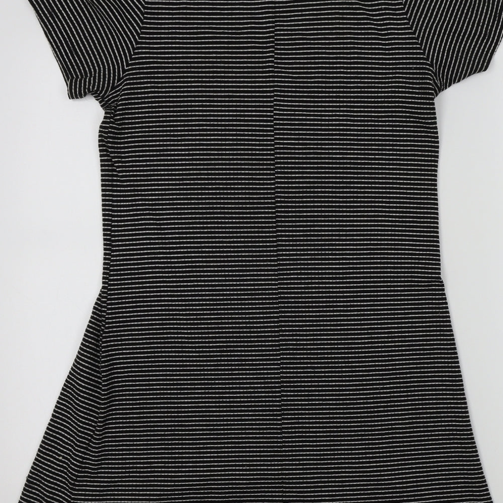 YD Girls Black Striped  A-Line  Size 12-13 Years