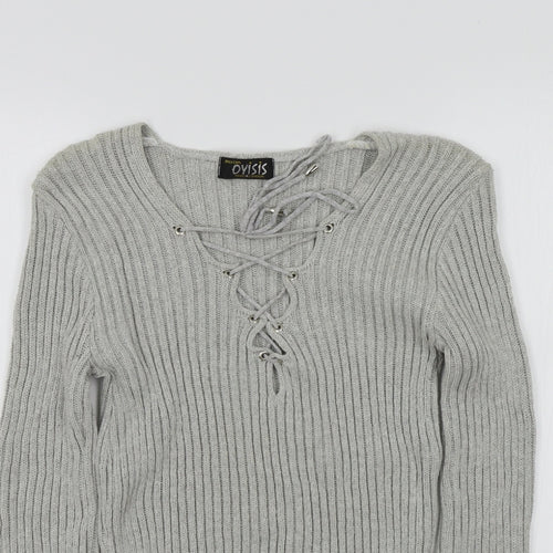 oyisis Womens Grey   Pullover Jumper Size M