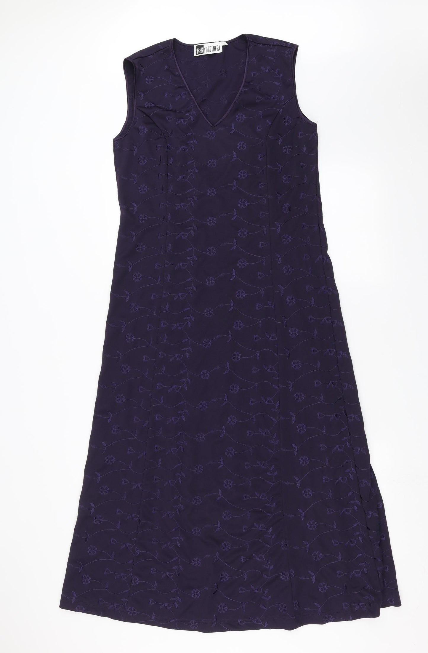 Together Womens Purple Floral  Maxi  Size 14