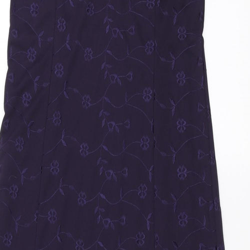 Together Womens Purple Floral  Maxi  Size 14