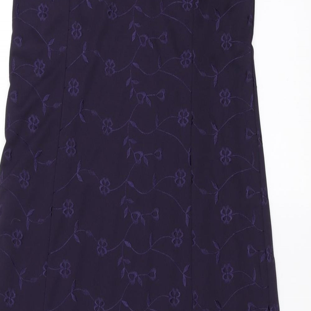 Together Womens Purple Floral  Maxi  Size 14