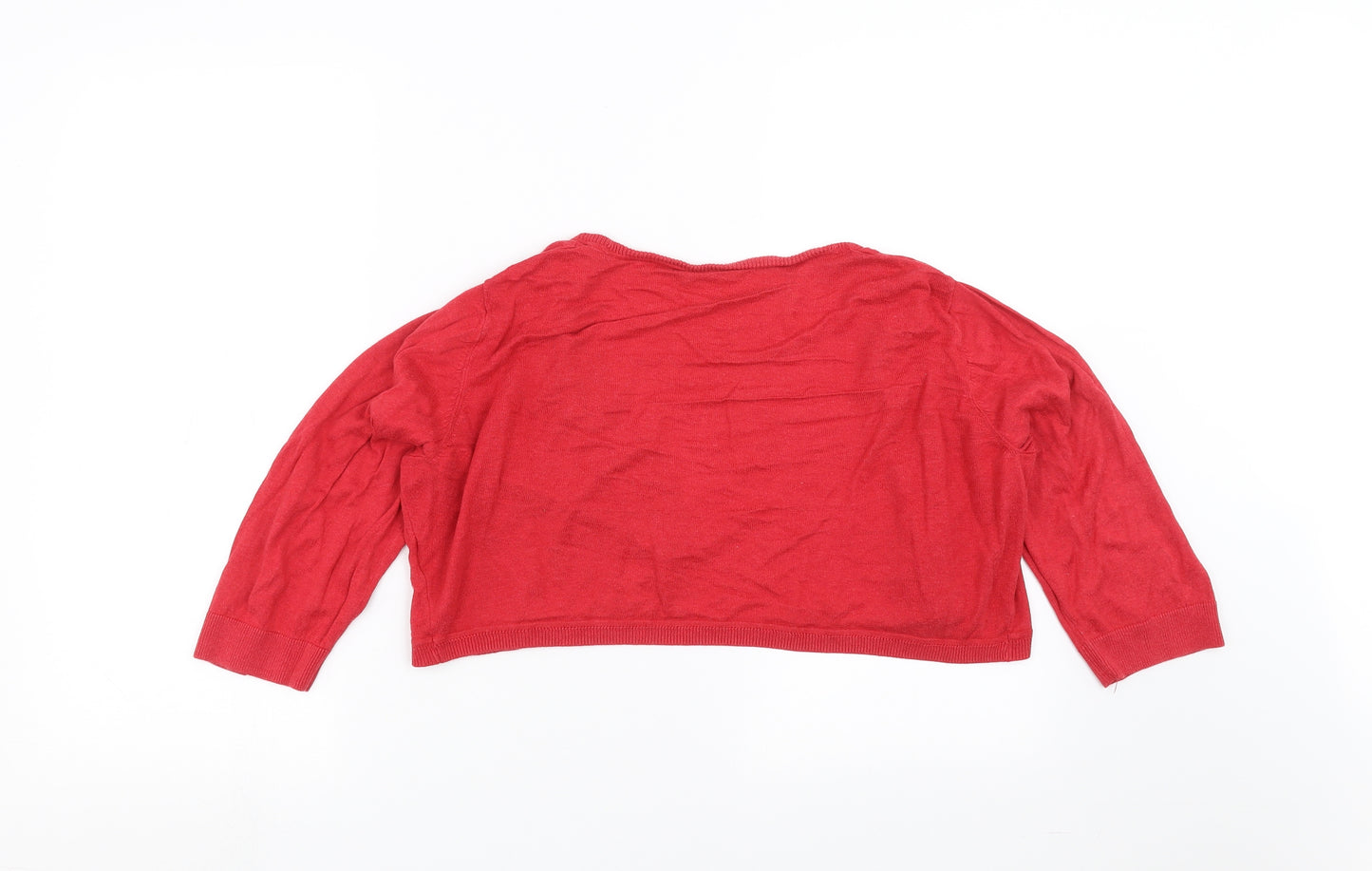 Yours Womens Red  Knit Shrug Jumper Size 18