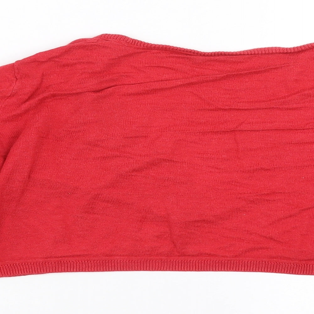 Yours Womens Red  Knit Shrug Jumper Size 18