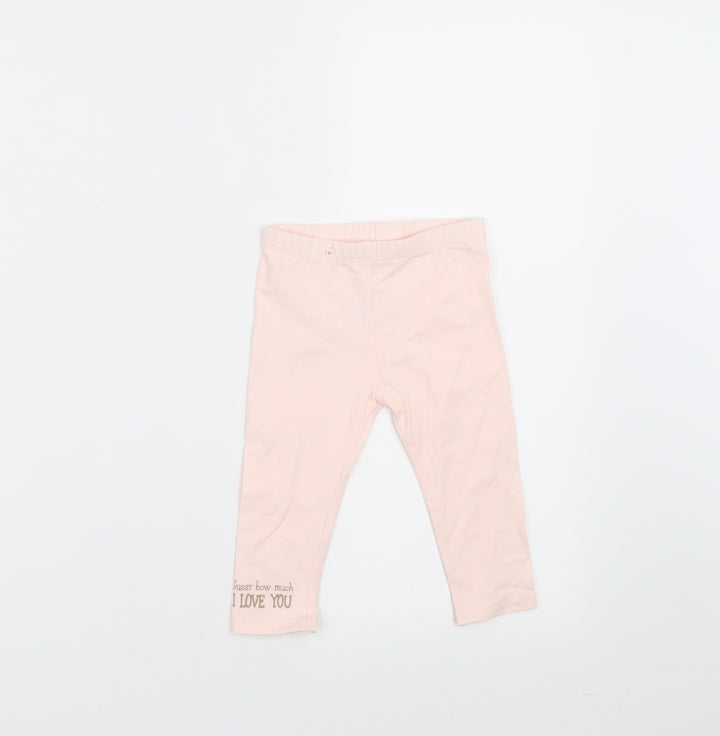 M&Co Girls Pink Trousers Size 6-9 Months - guess how much i love you
