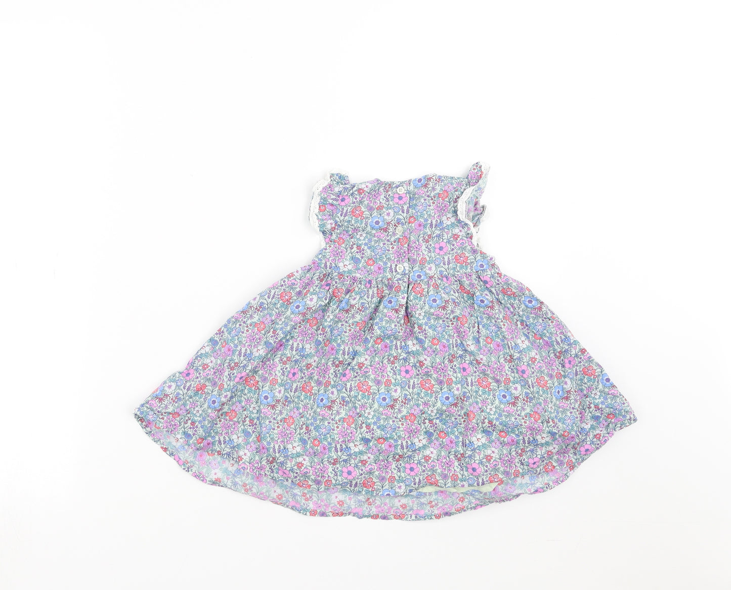 NEXT Girls Purple Floral  Fit & Flare  Size 6-9 Months