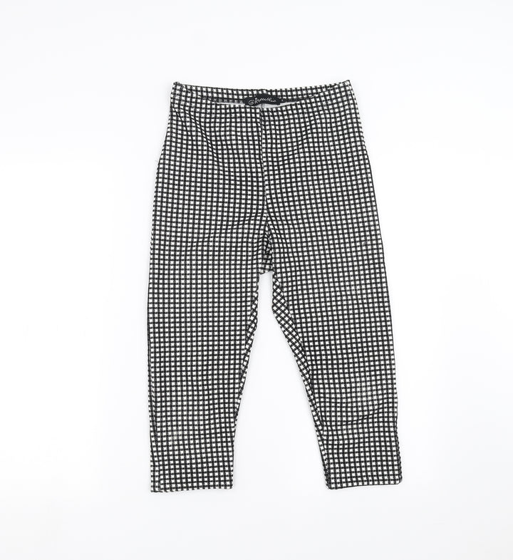 Republic Womens Black Check Cropped Leggings Size S - 17 in inside leg