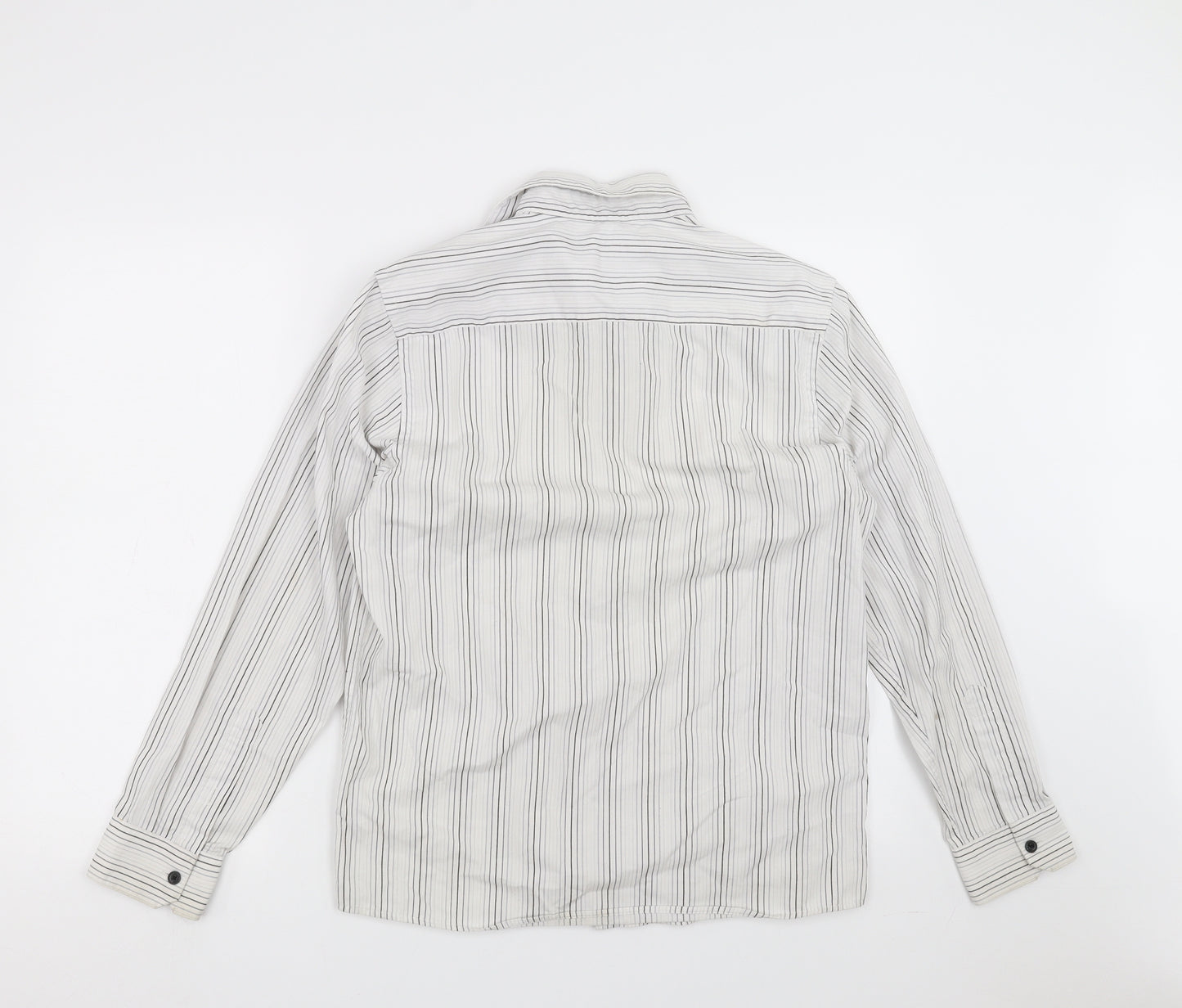 Back Flip Boys White Striped  Basic Button-Up Size 13-14 Years