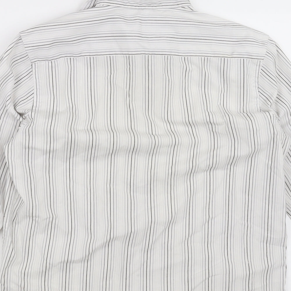 Back Flip Boys White Striped  Basic Button-Up Size 13-14 Years