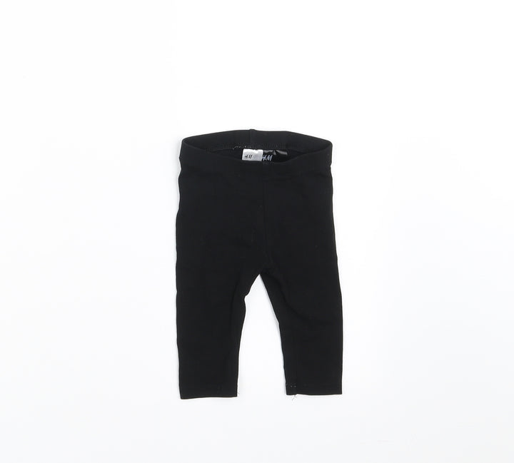 H&M Girls Black    Trousers Size 3-6 Months  - 2-4 months