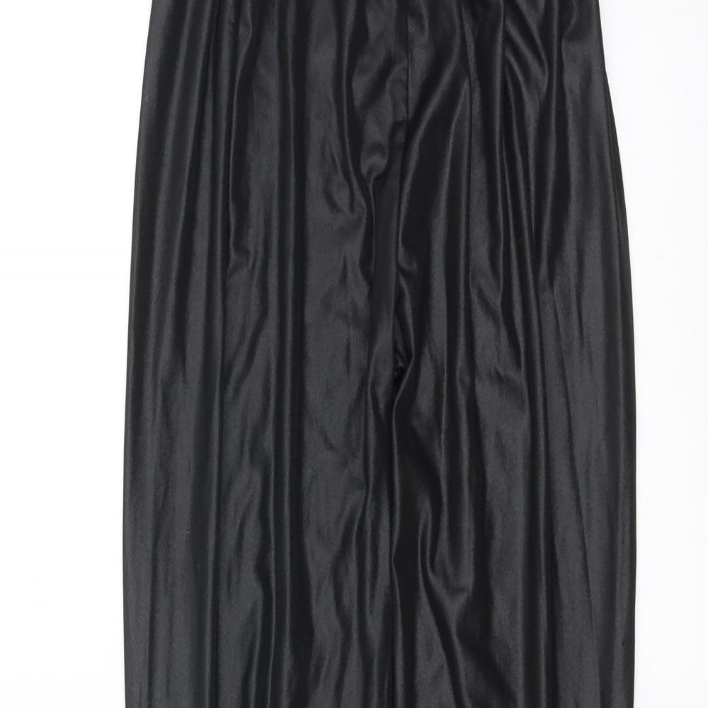 Preworn Womens Black   Carrot Leggings Size S L23 in - Lace up Detail