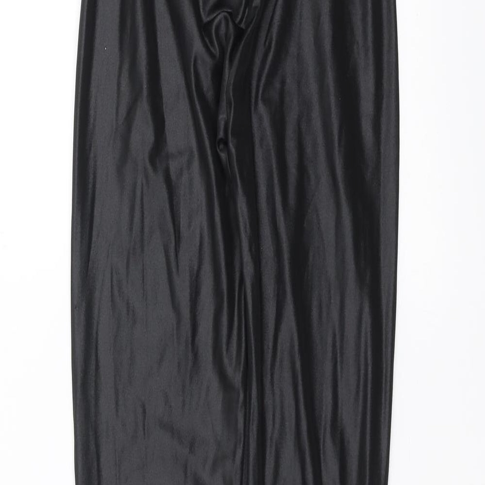 Preworn Womens Black   Carrot Leggings Size S L23 in - Lace up Detail