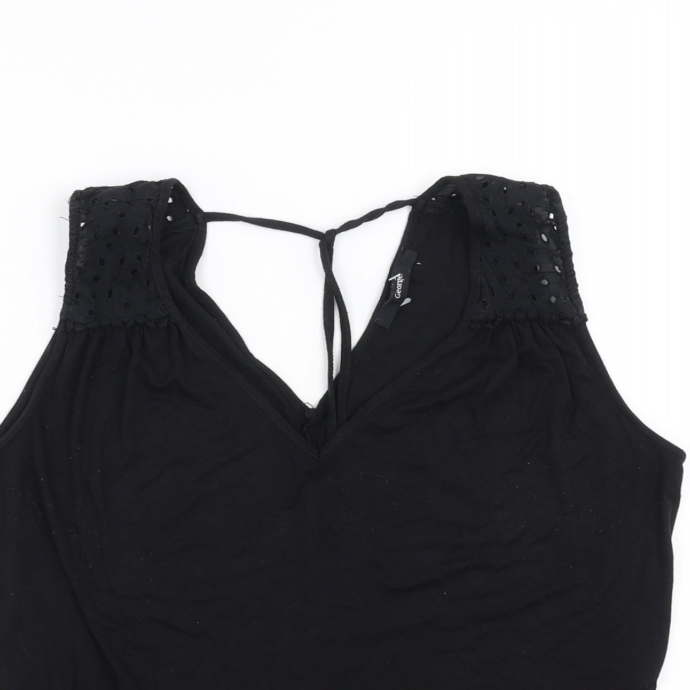 George Womens Black   Basic Blouse Size 14