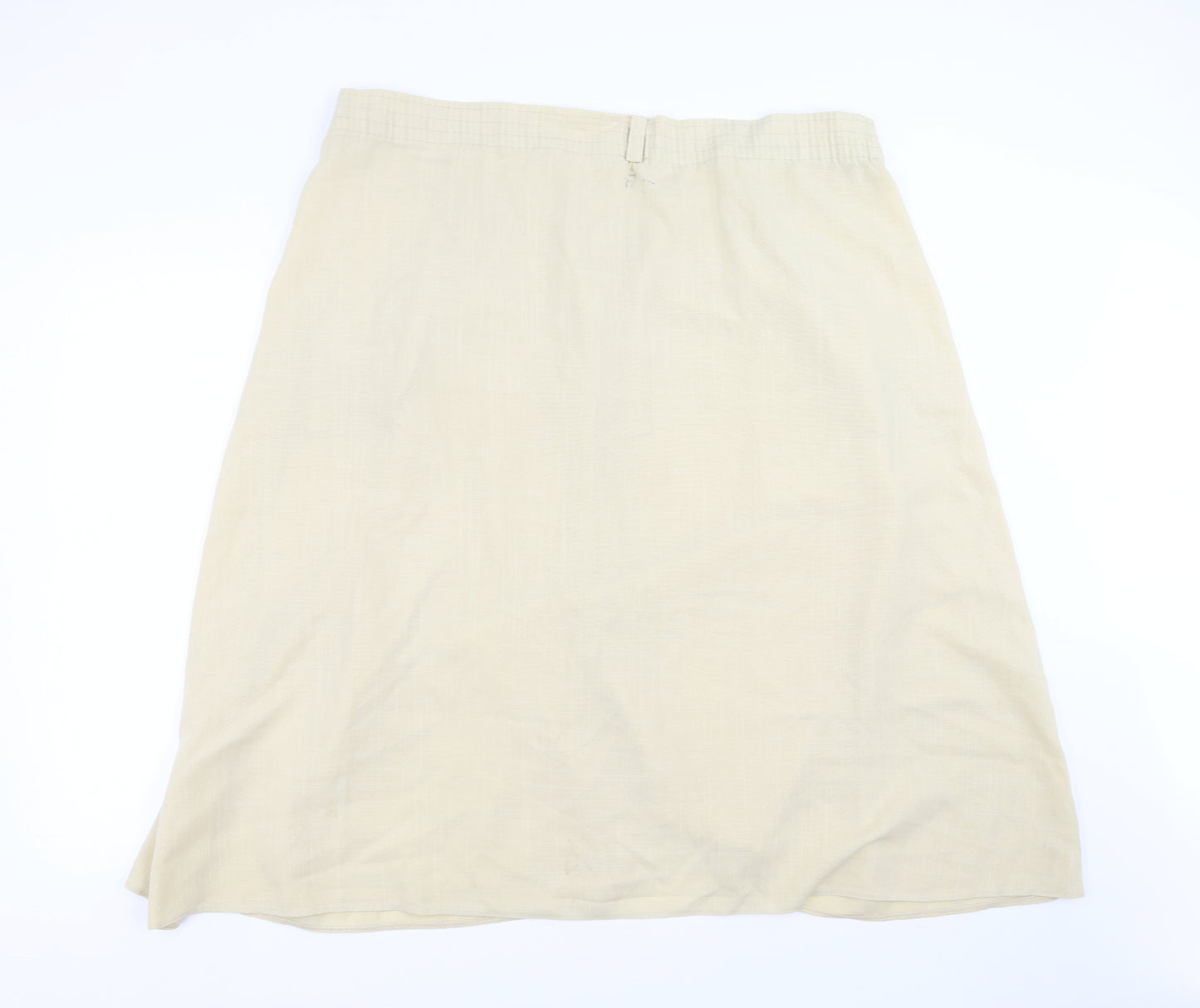 Preworn Womens Beige   A-Line Skirt Size 44 in