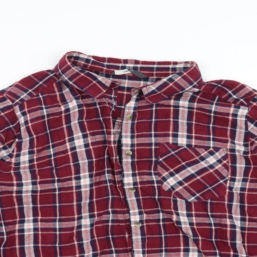 George Womens Purple Plaid  Basic Button-Up Size 22