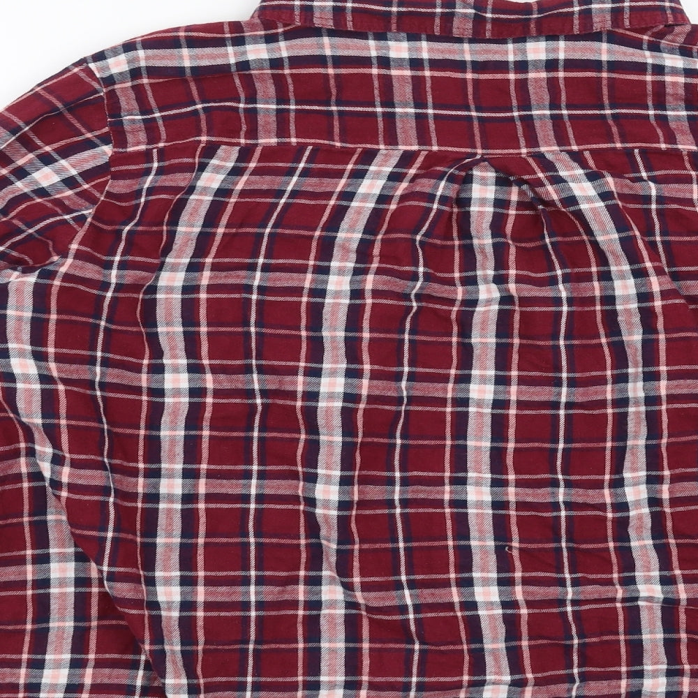 George Womens Purple Plaid  Basic Button-Up Size 22