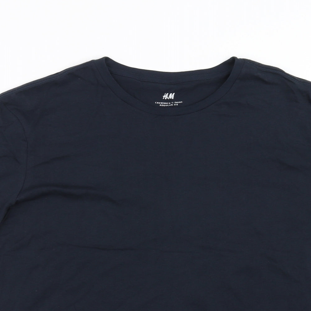 H&M Mens Blue    T-Shirt Size L