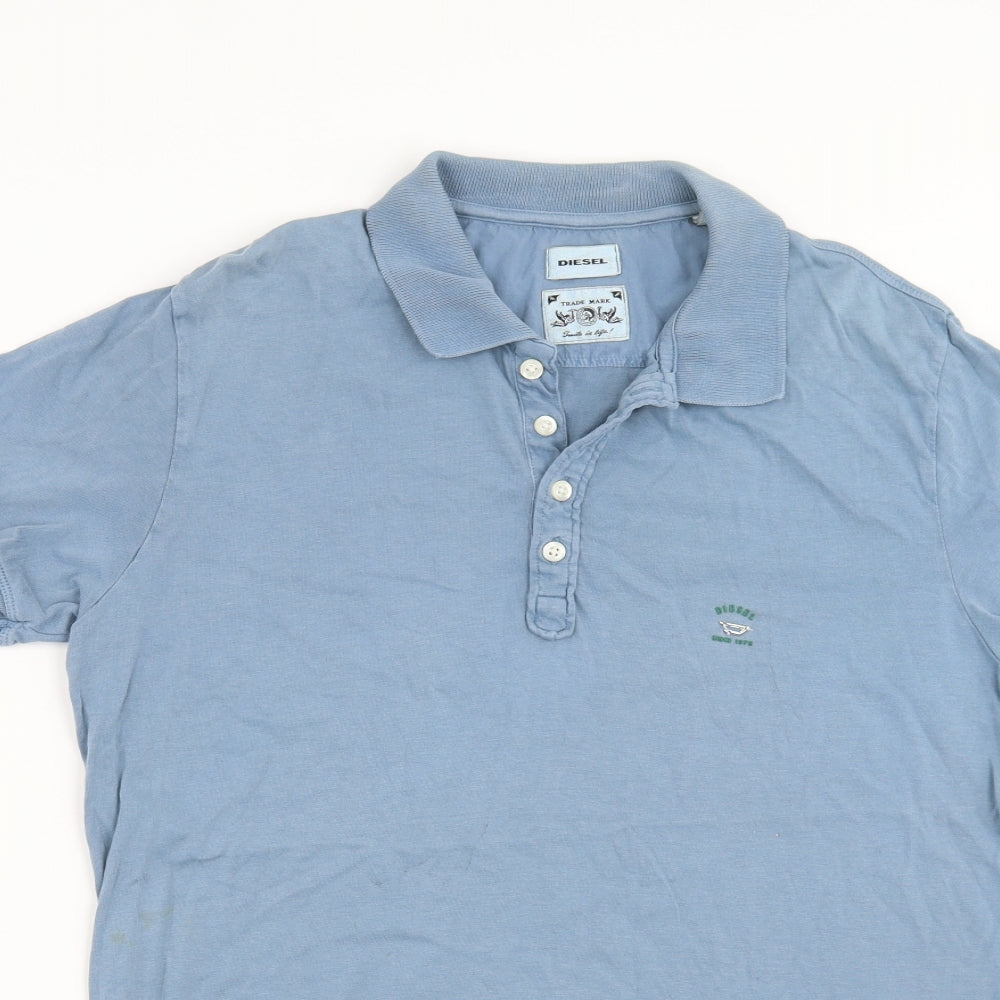 Diesel Mens Blue    Polo Size L