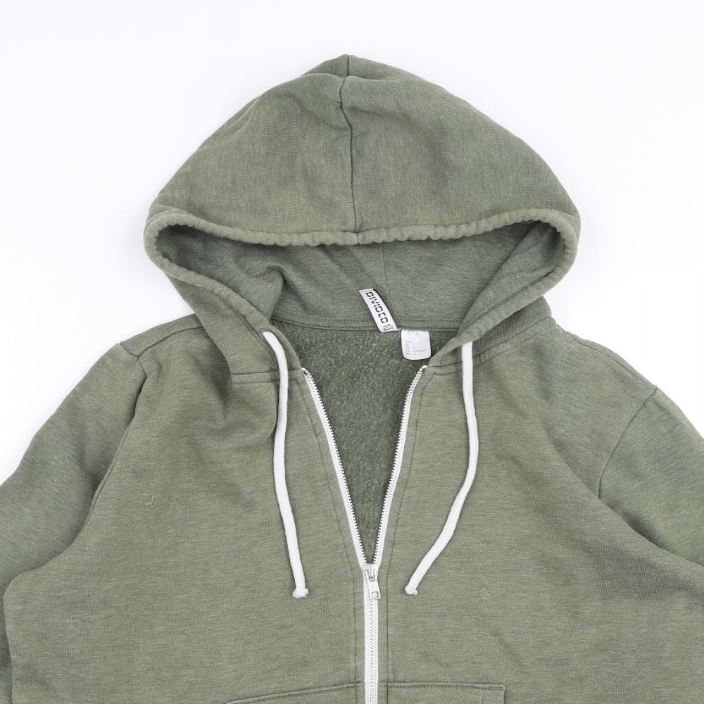 Divided by H&M Womens Green   Full Zip Hoodie Size L