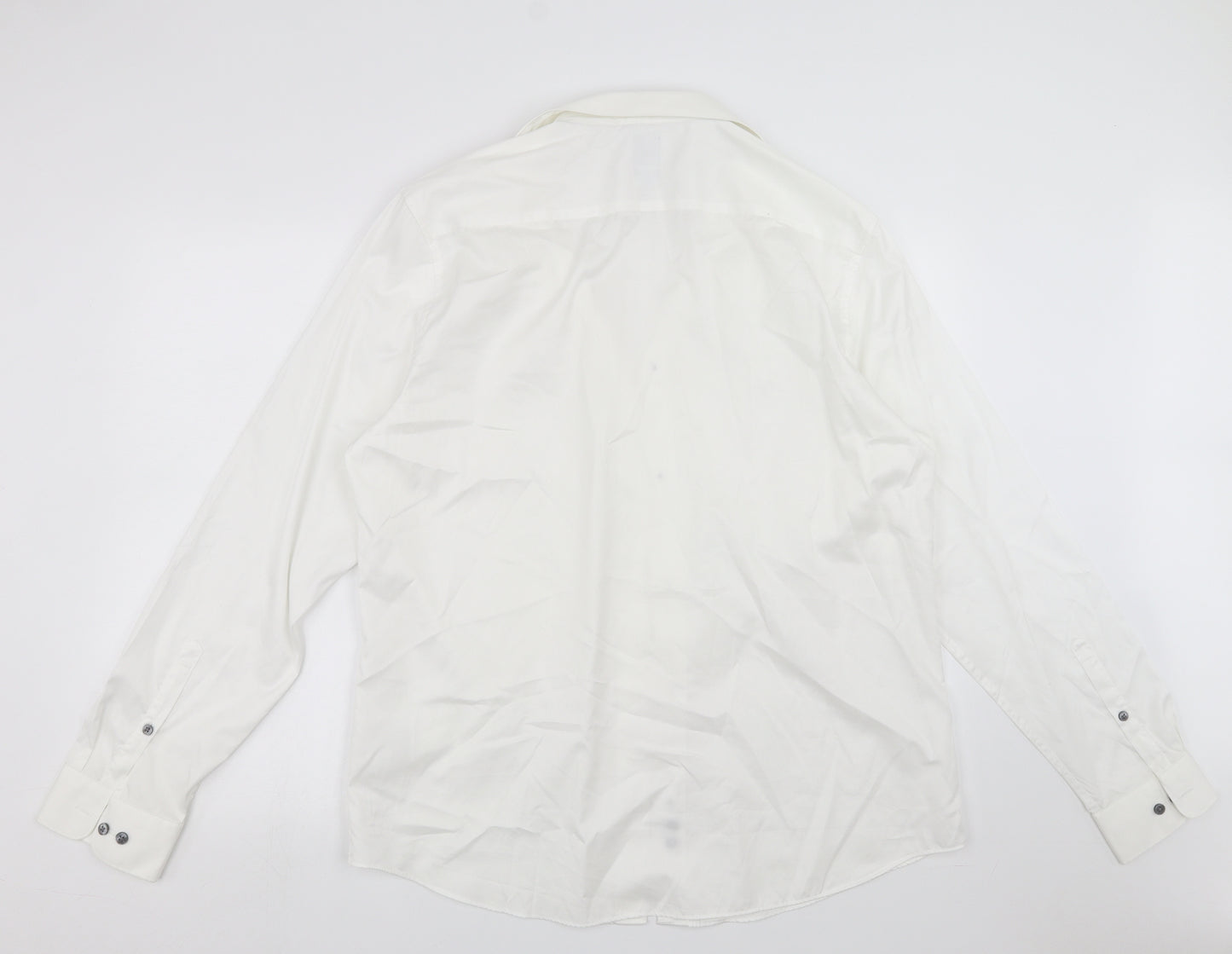 H&M Mens White    Dress Shirt Size XL