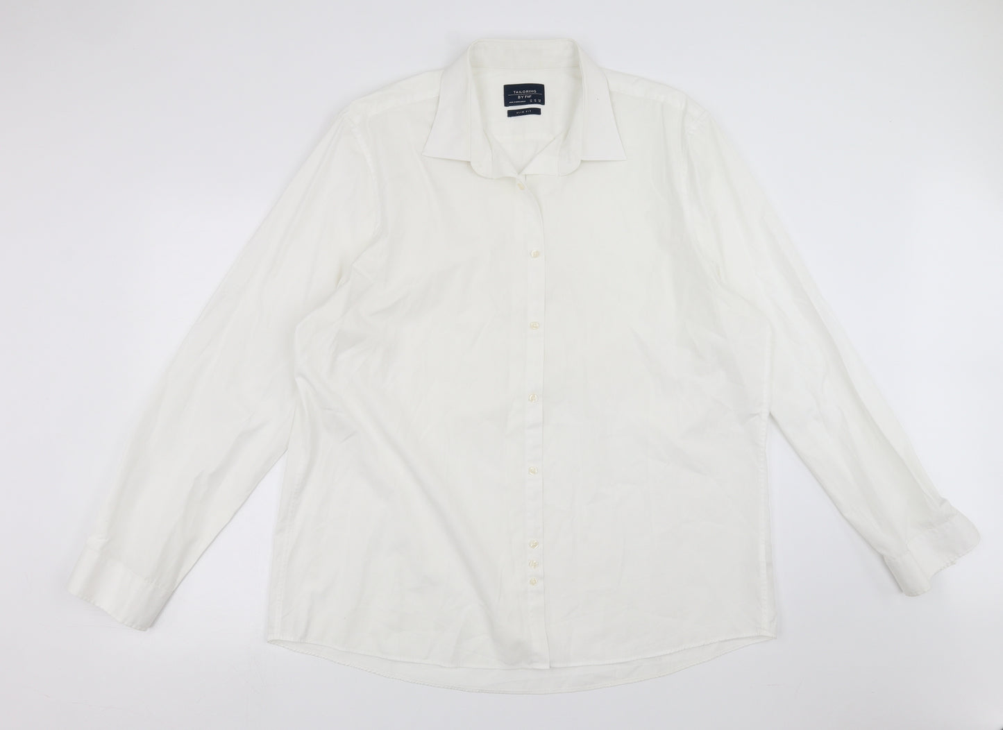 F&F Mens White    Dress Shirt Size 18