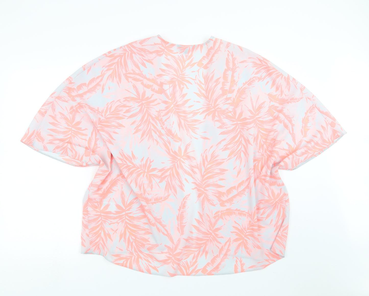 New Look Womens Green Floral  Cardigan Jumper Size 14  - leaf pattern