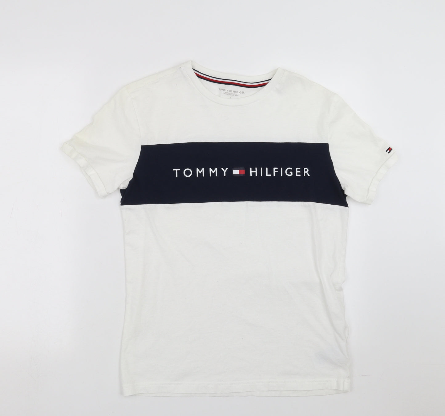 Tommy Hilfiger Mens White    T-Shirt Size S