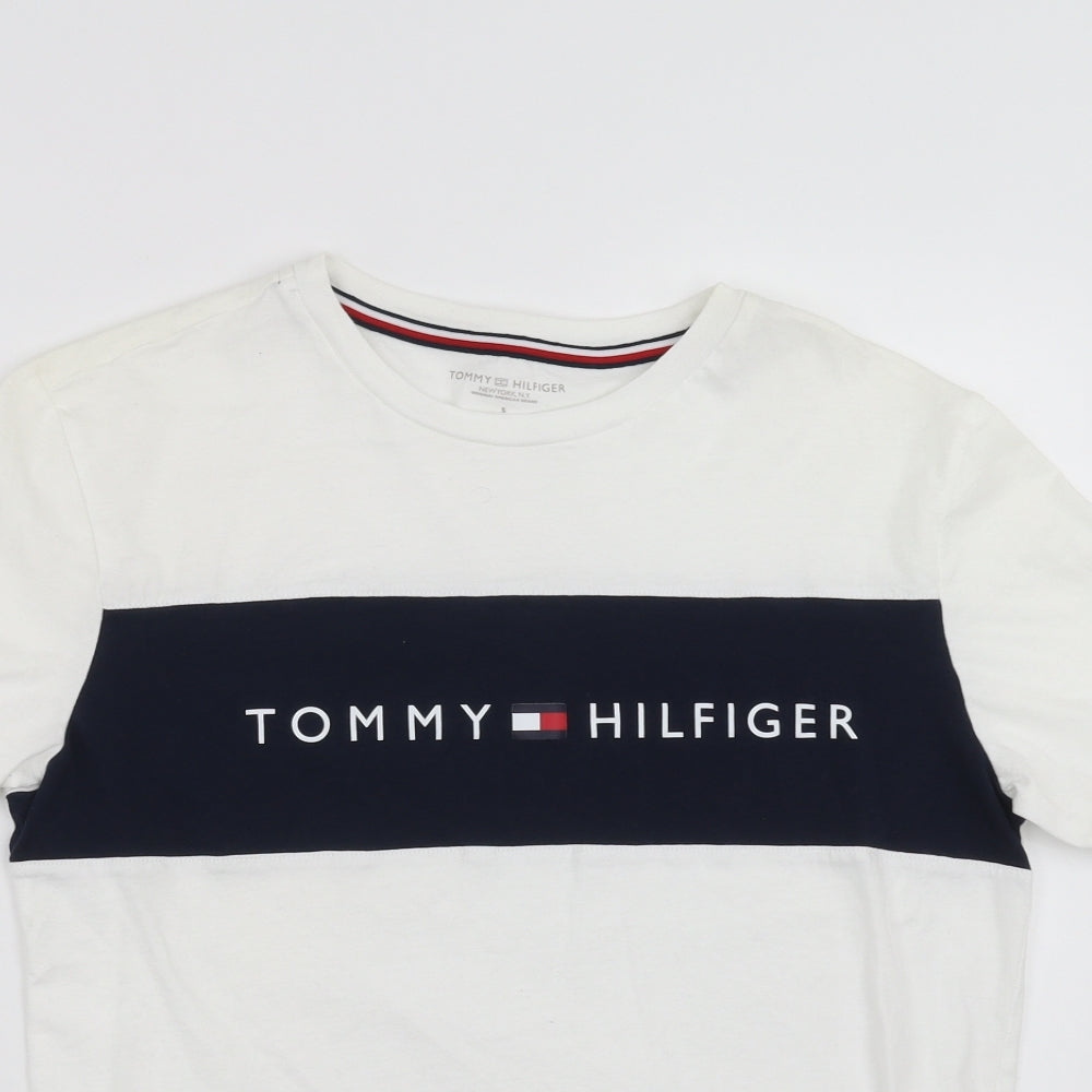 Tommy Hilfiger Mens White    T-Shirt Size S