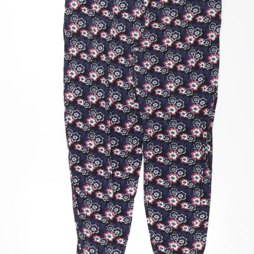NEXT Womens Black Floral  Harem Trousers Size 16 L29 in