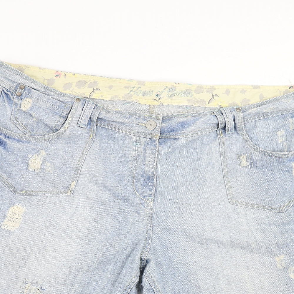 House of Denim Womens Blue  Denim Bermuda Shorts Size 26