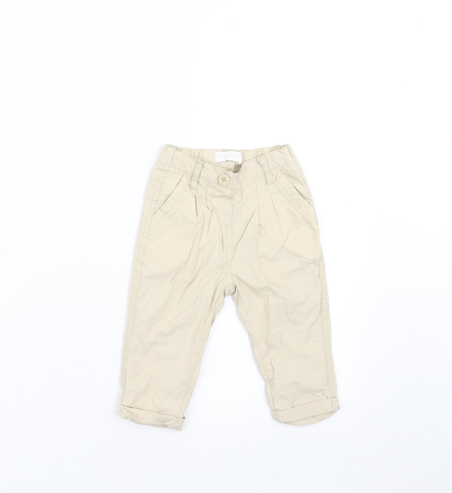 Earlydays Baby Beige    Trousers Size 6-9 Months