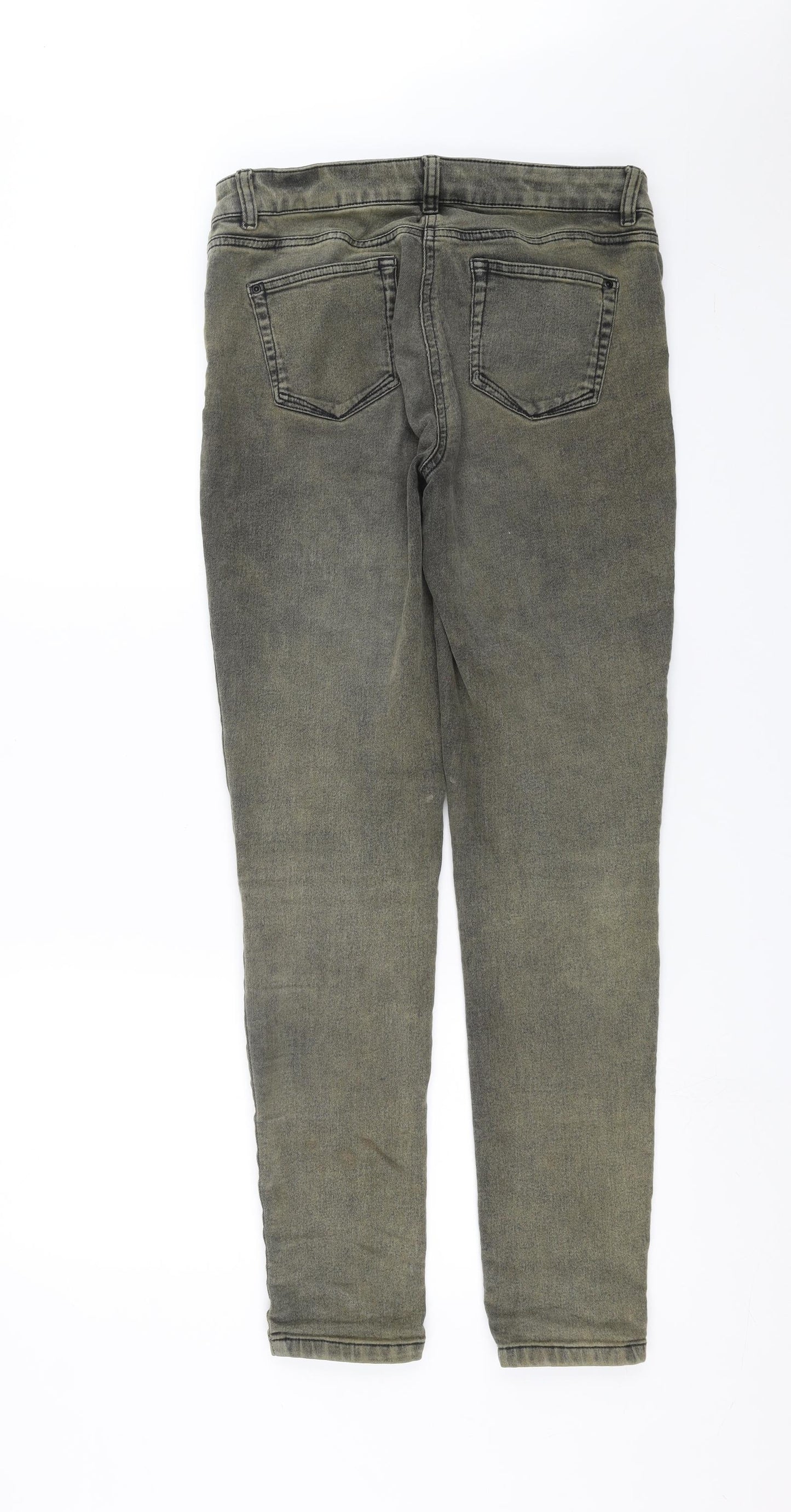 NEXT Womens Green  Denim Skinny Jeans Size 12 L29 in