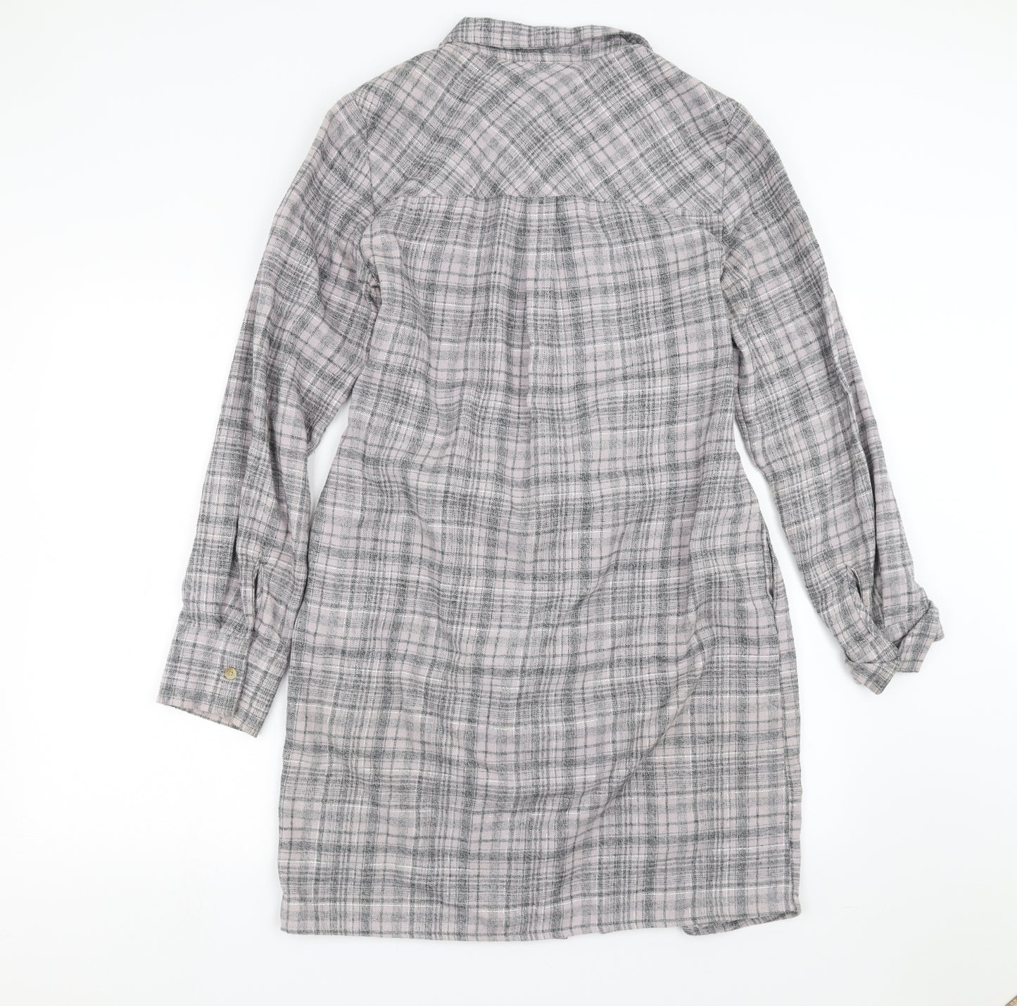 NEXT Womens Purple Plaid  Shirt Dress  Size 10