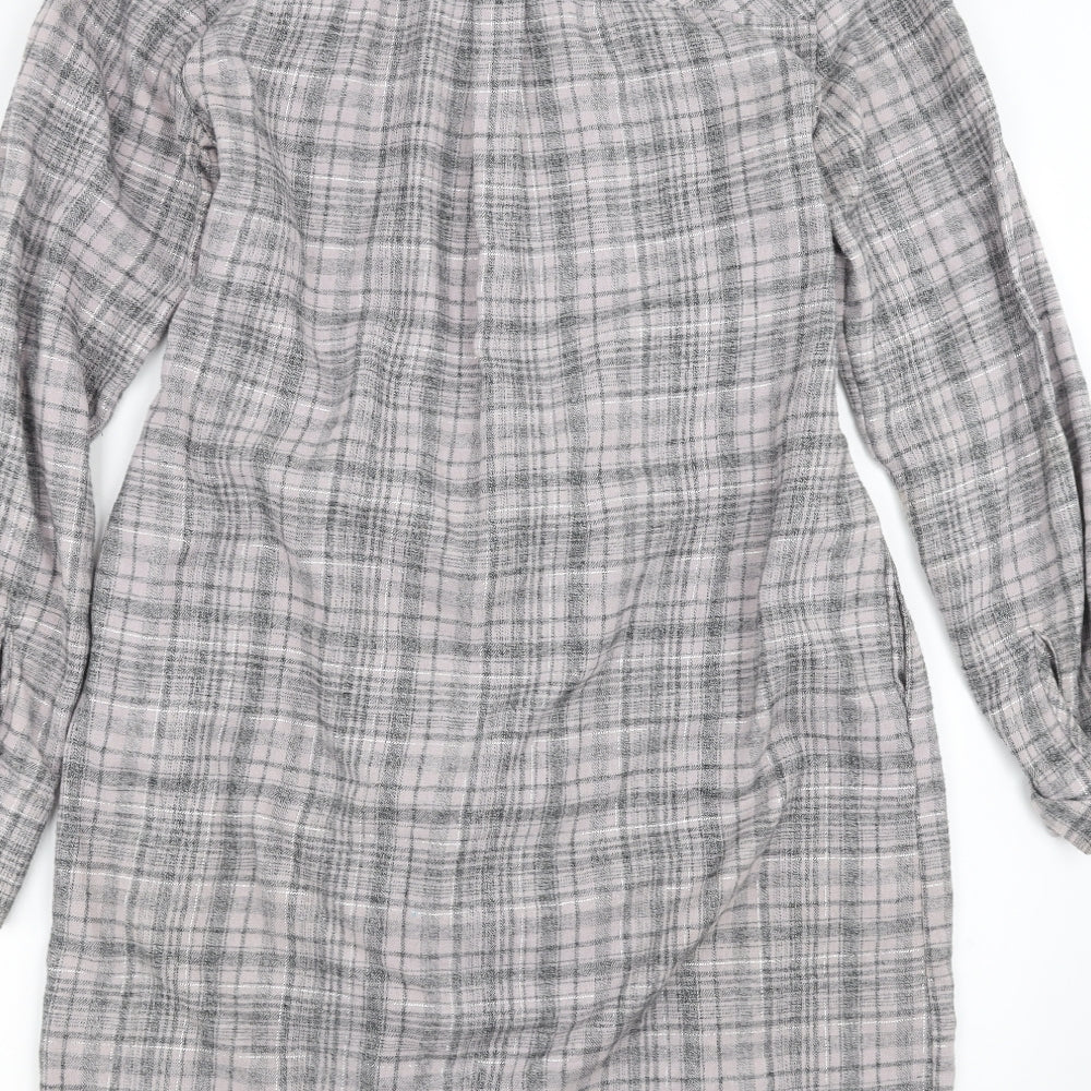 NEXT Womens Purple Plaid  Shirt Dress  Size 10