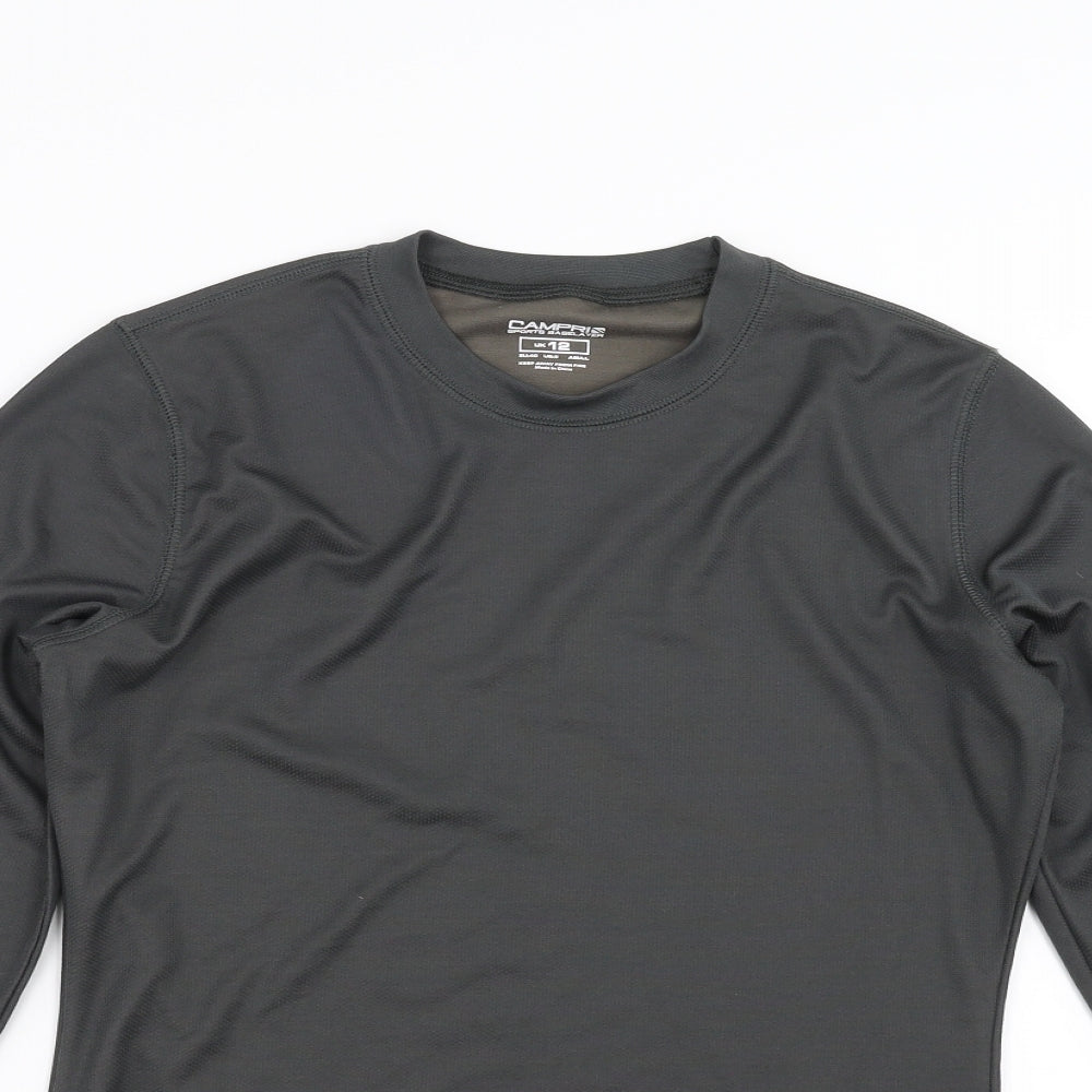 Campri Womens Grey   Basic T-Shirt Size 12  - base layer